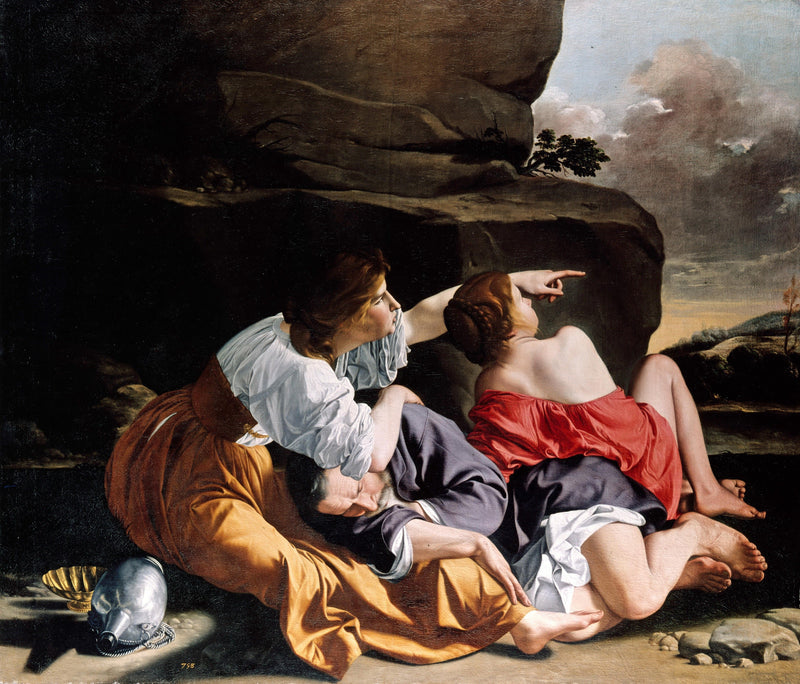 Loth og hans døtre. - Orazio Gentileschi
