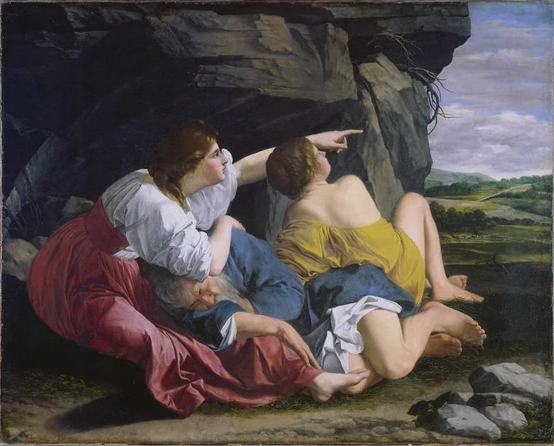Loth og hans døtre - Orazio Gentileschi