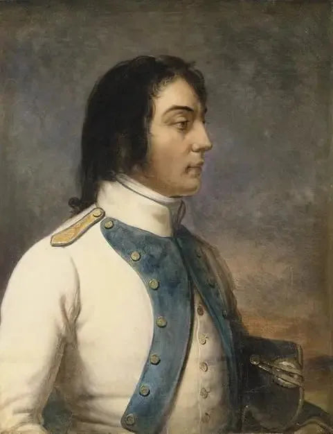 Louis-Charles-Antoine Des Aix de Veygoux, dit Desaix, capitaine au 46e régiment d'infanterie de ligne en 1792 - Charles de Steuben image 1 reproduction artisanale de tableau