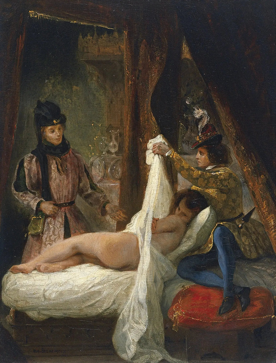 Louis d'Orléans viser sin elskerinde - Eugène Delacroix