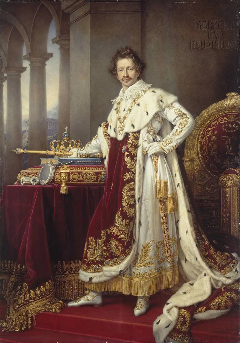 Ludvig I af Bayern i kroneklædning - Joseph Karl Stieler
