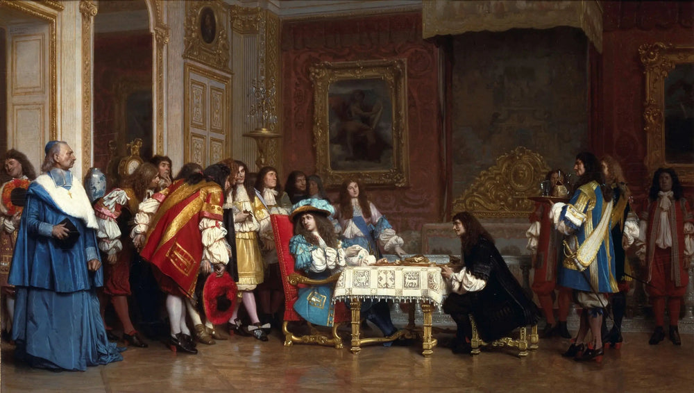 Reproduction du tableau « Louis XIV et Molière - Jean-Léon Gérôme » par Alpha Reproduction en peinture à l’huile