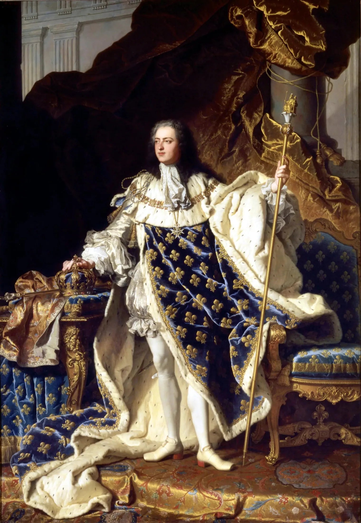 Louis XV, roi de France - Hyacinthe Rigaud image 1 reproduction de peinture à l’huile