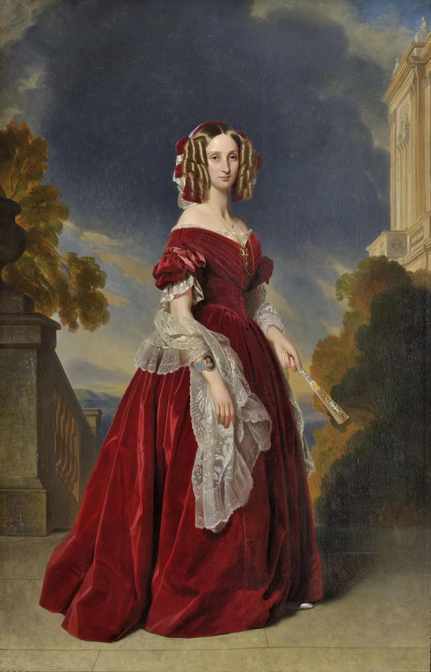 Louise d'Orléans, reine des Belges (1812-1850) - Franz Xaver Winterhalter image 1 reproduction de peinture à l’huile