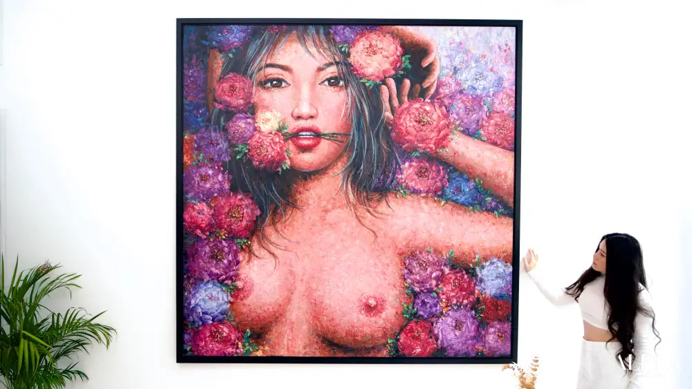 Love in Bloom – Kesorn | 200 x 200 cm Reproductions de tableaux à la peinture à l’huile