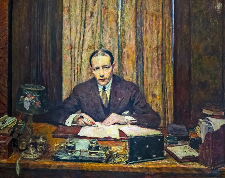 Lucien Rosengart ved sit arbejdsbord - Édouard Vuillard