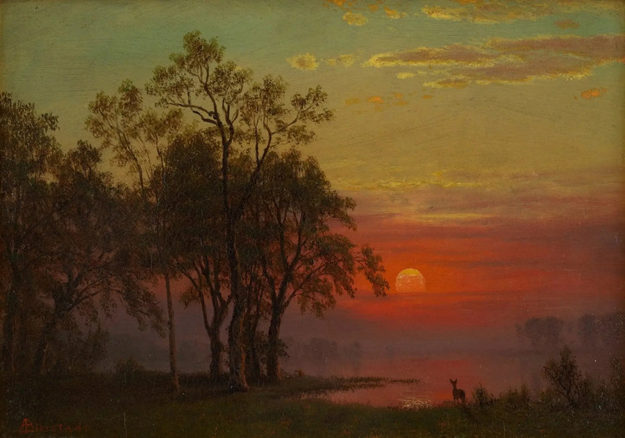 Aftenlys - Albert Bierstadt