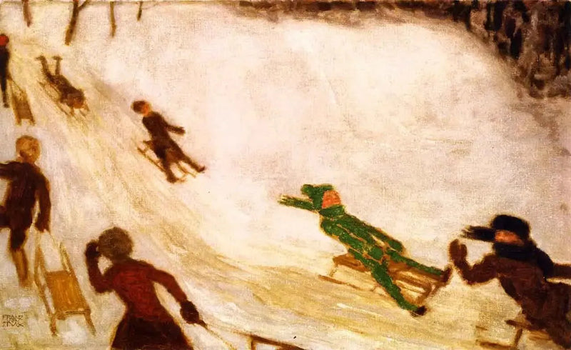 Børneslæde - Franz Von Stuck