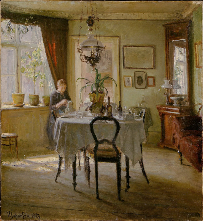 Sollys i spisestuen - Viggo Johansen