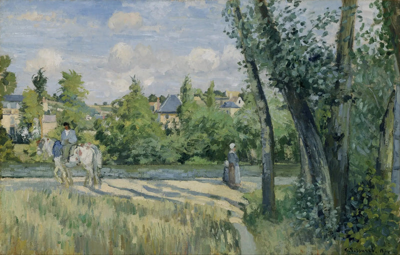 Sollys på vejen, Pontoise - Camille Pissarro