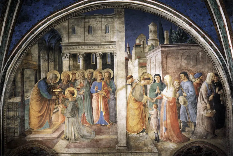 Vægkikkert af den vestlige væg i kapellet Nicoline - Fra Angelico