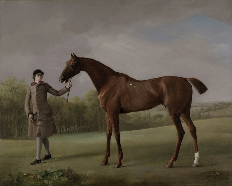 Lysekrone, båret af en hestepasser - George Stubbs