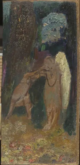 Jakobs kamp med Englen - Odilon Redon