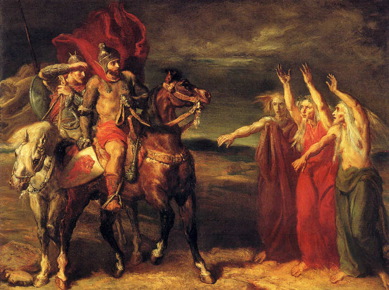 Macbeth og de tre hekse - Théodore Chassériau