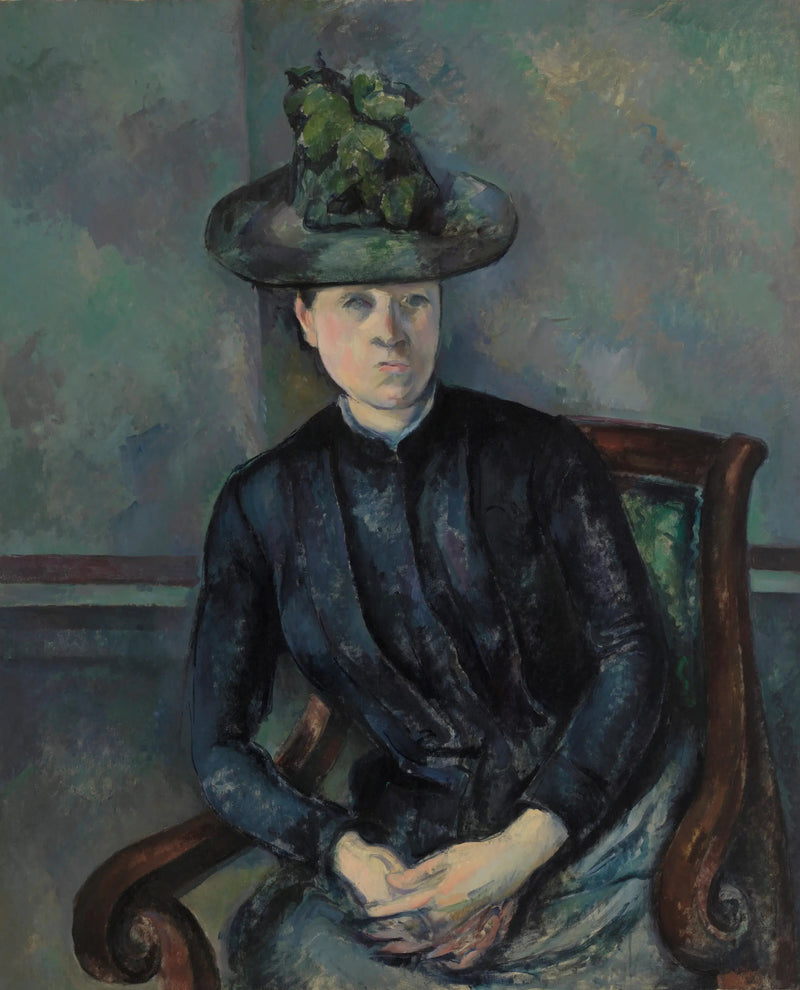 Fru Cézanne med den grønne hat - Paul Cézanne