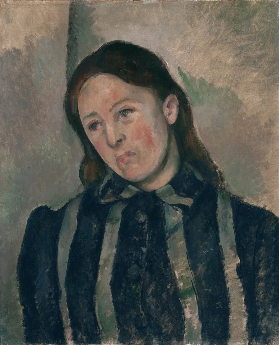 Fru Cézanne med løst hår - Paul Cézanne