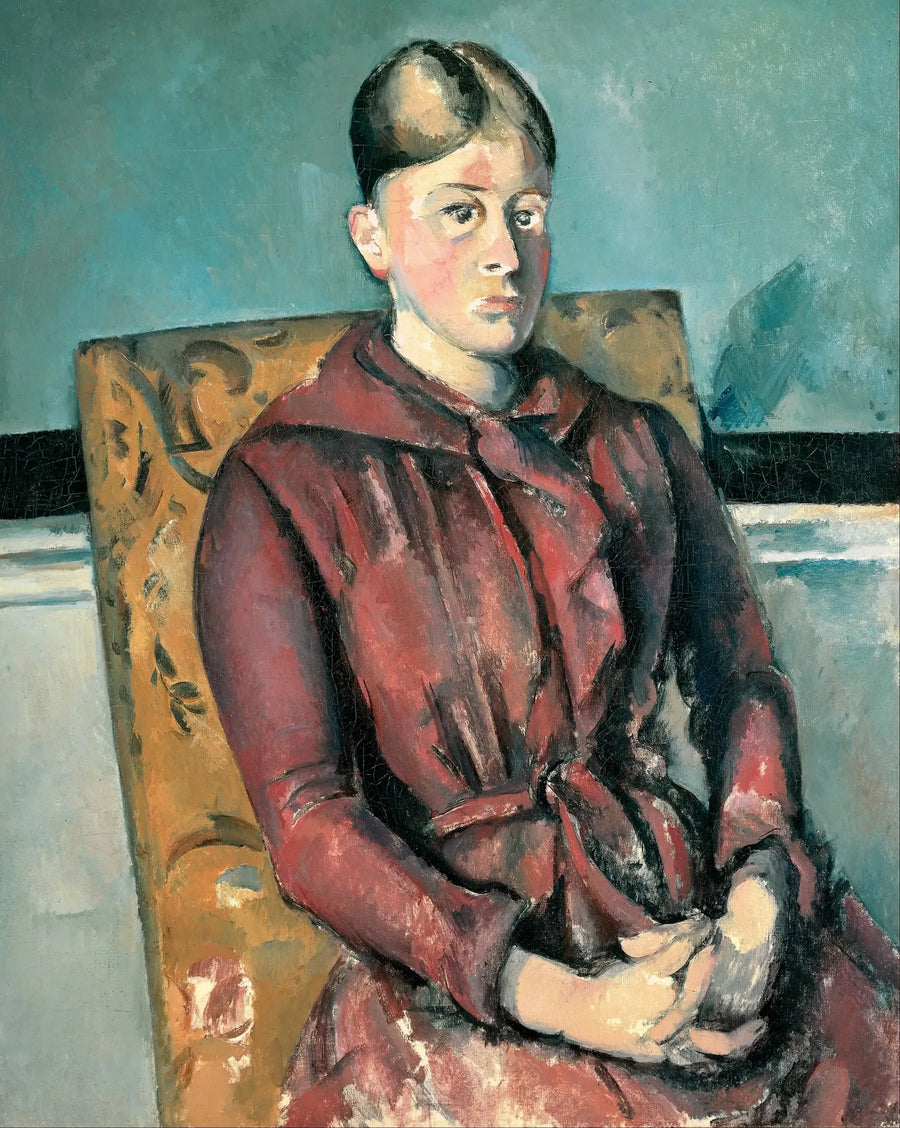 Madame Cézanne i en gul stol - Paul Cézanne