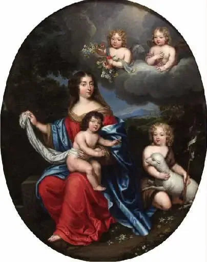 Madame de Montespan og hendes børn - Pierre Mignard