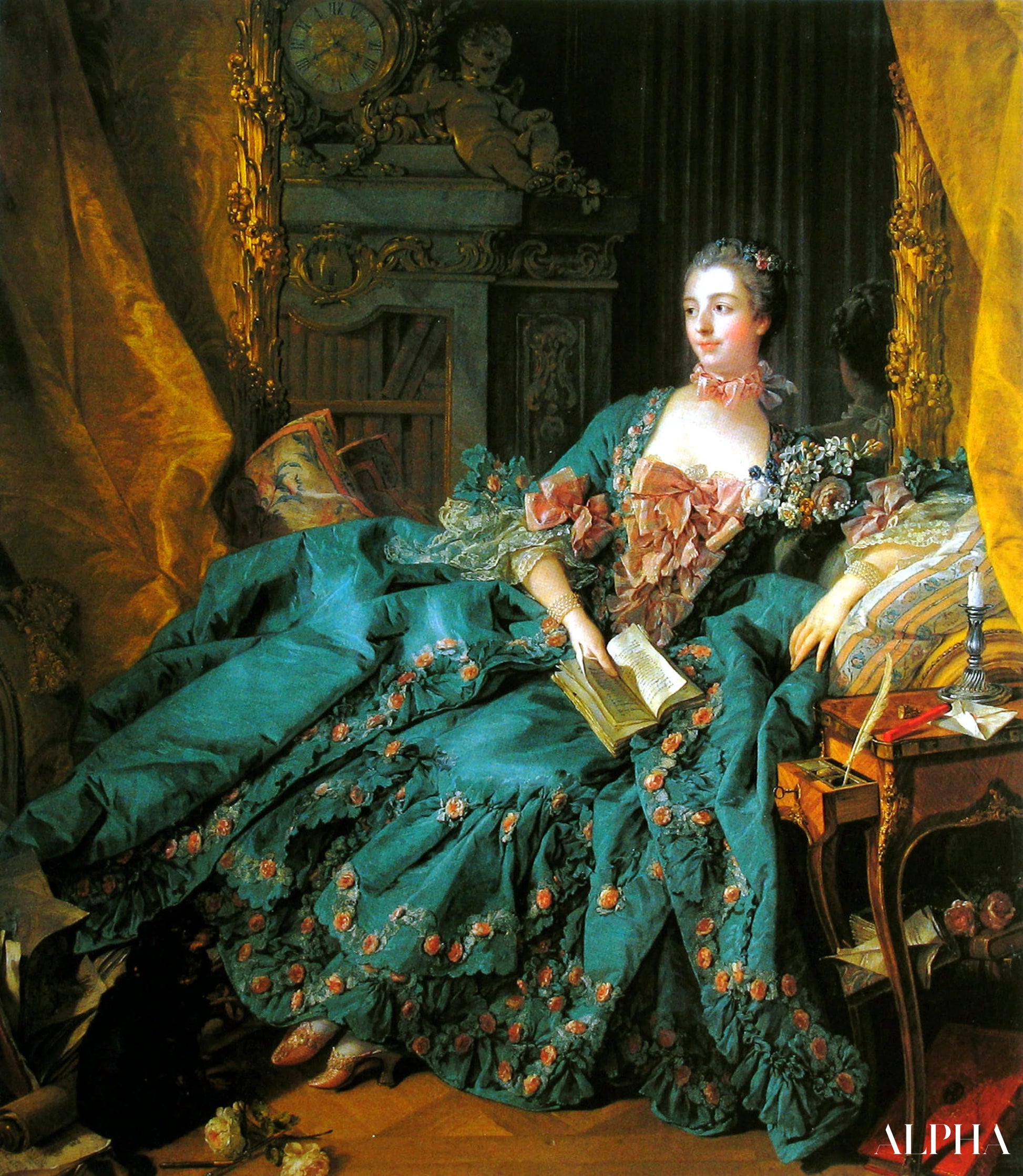 Madame de Pompadour - François Boucher - Reproduktioner af malerier og højkvalitets malerier