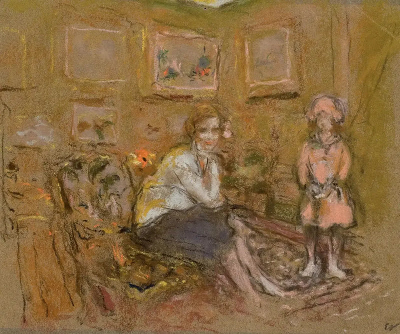 Madame Gaston Lévy og hendes datter - Édouard Vuillard