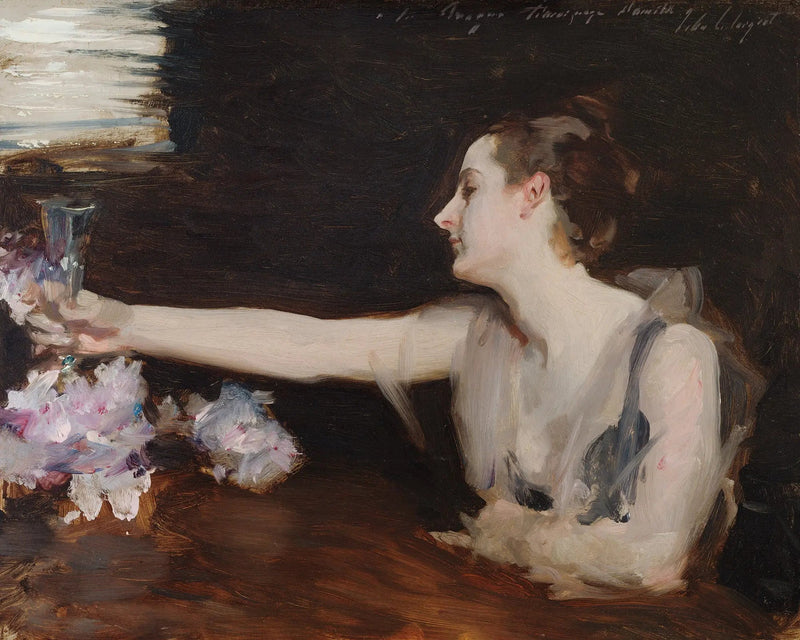 Fru Gautreau der skåler - John Singer Sargent