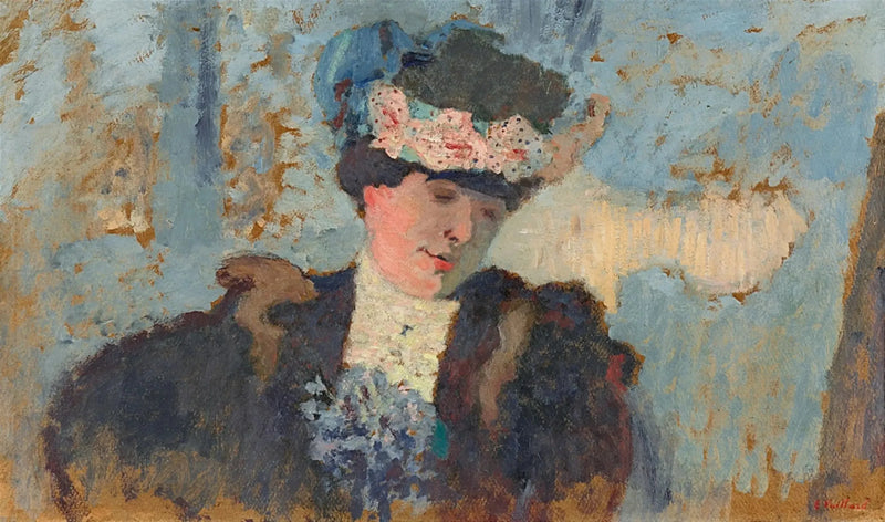 Madame Hessel med hat pyntet med roser - Édouard Vuillard