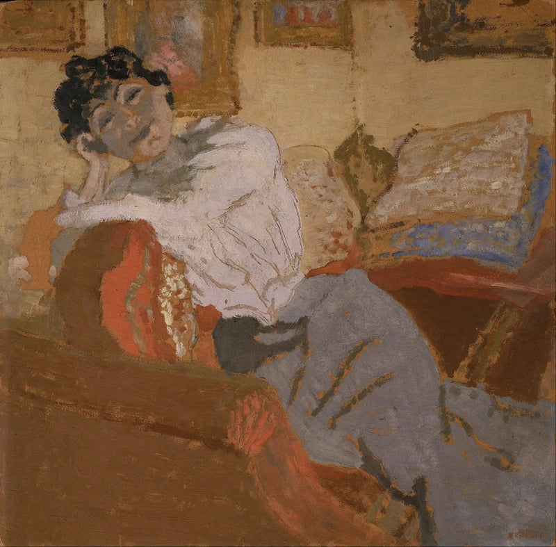 Madame Hessel ved Sofaen - Édouard Vuillard