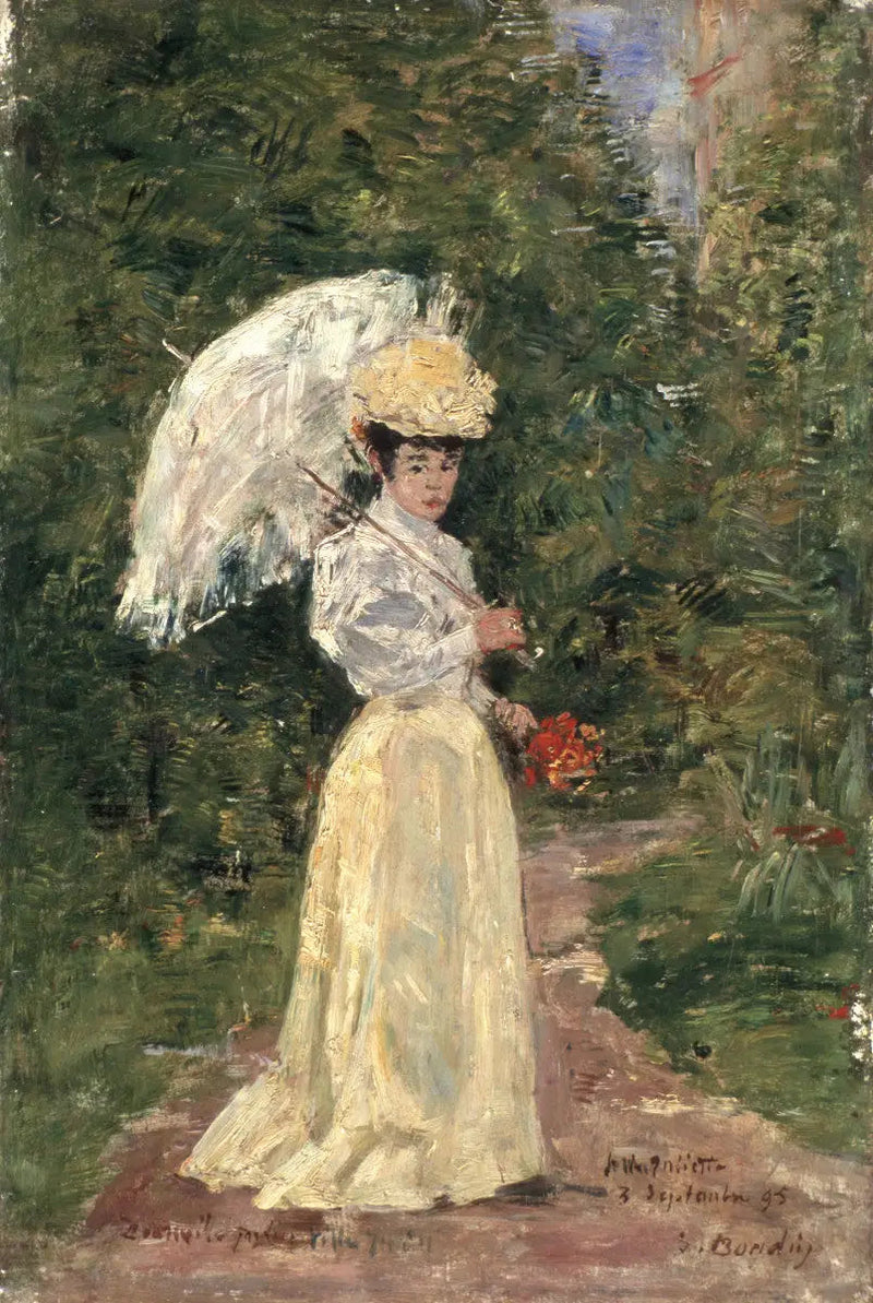 Frøken Juliette i haven - Eugène Boudin