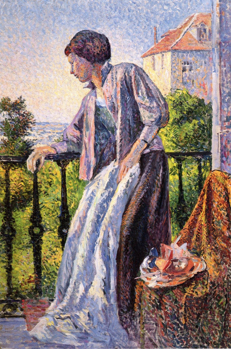 Madame Luce på balkonen - Maximilien Luce