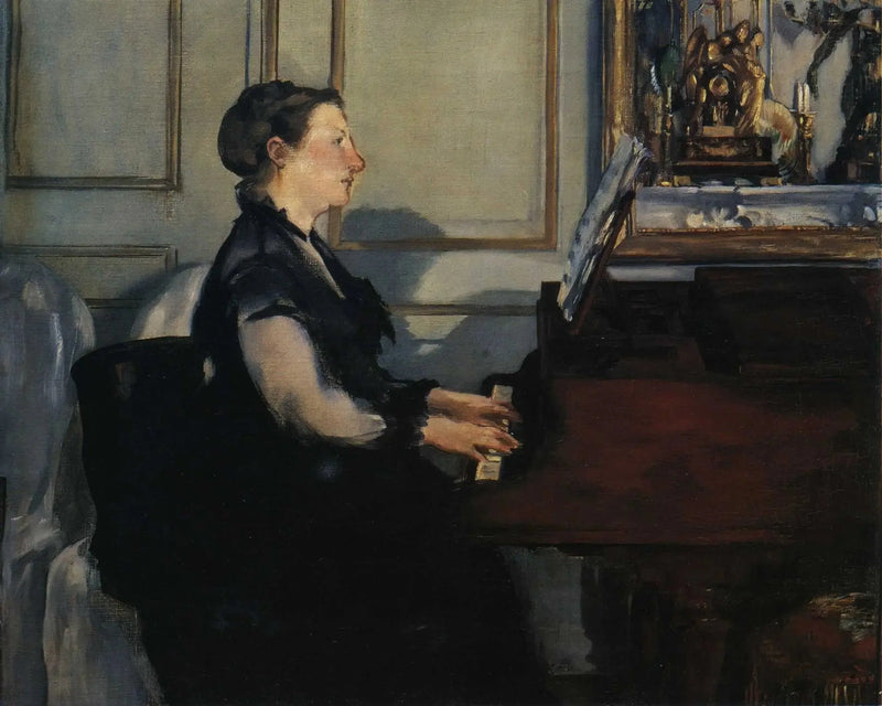 Madame Manet ved klaveret - Édouard Manet