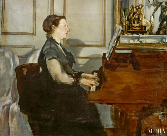 Madame Manet au piano - Edouard Manet - Reproductions de tableaux et peintures haut de gamme