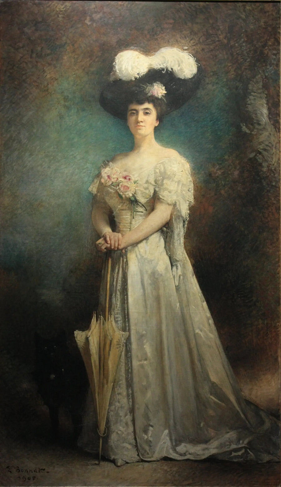Madame Maurice Pascal og hendes hund Tiny - Léon Bonnat