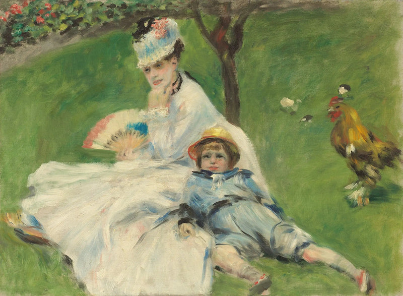 Madame Monet og hendes søn - Pierre-Auguste Renoir