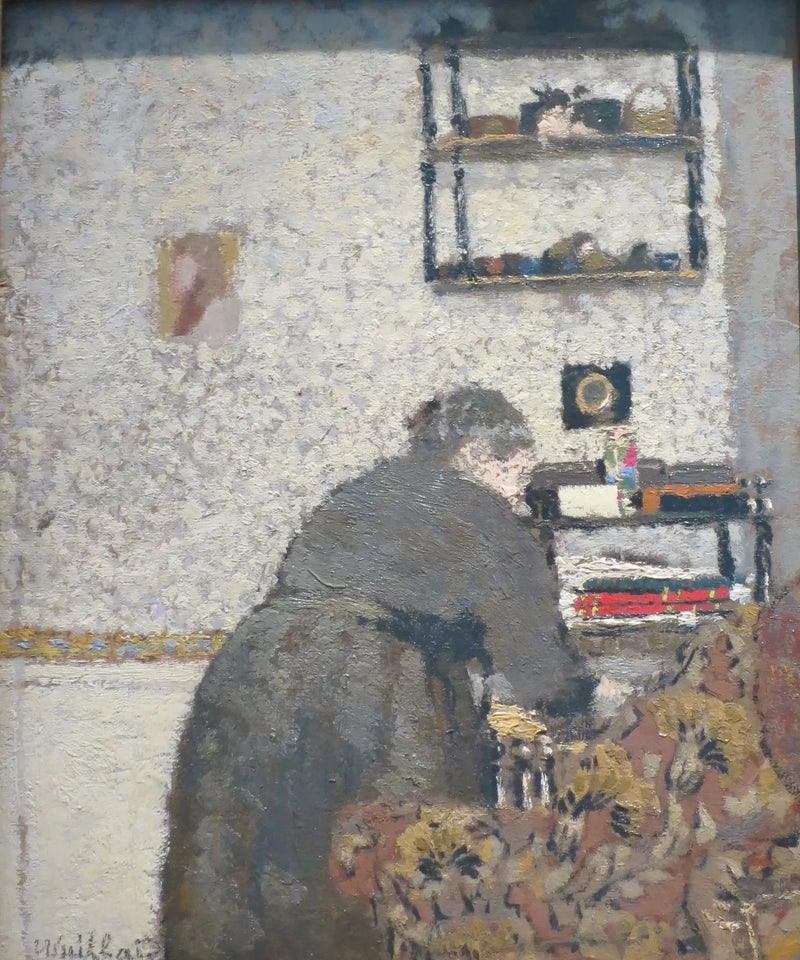 Madame Vuillard i stuen - Édouard Vuillard