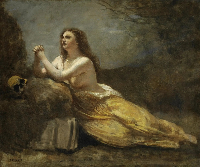 Madeleine i bøn - Jean-Baptiste Camille Corot