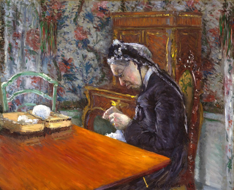 Frøken Boissière Strik - Gustave Caillebotte
