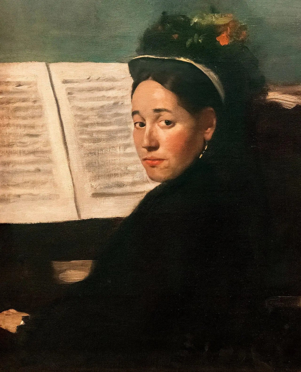 Mademoiselle Dihau au piano - Edgar Degas - Alpha Reproduction