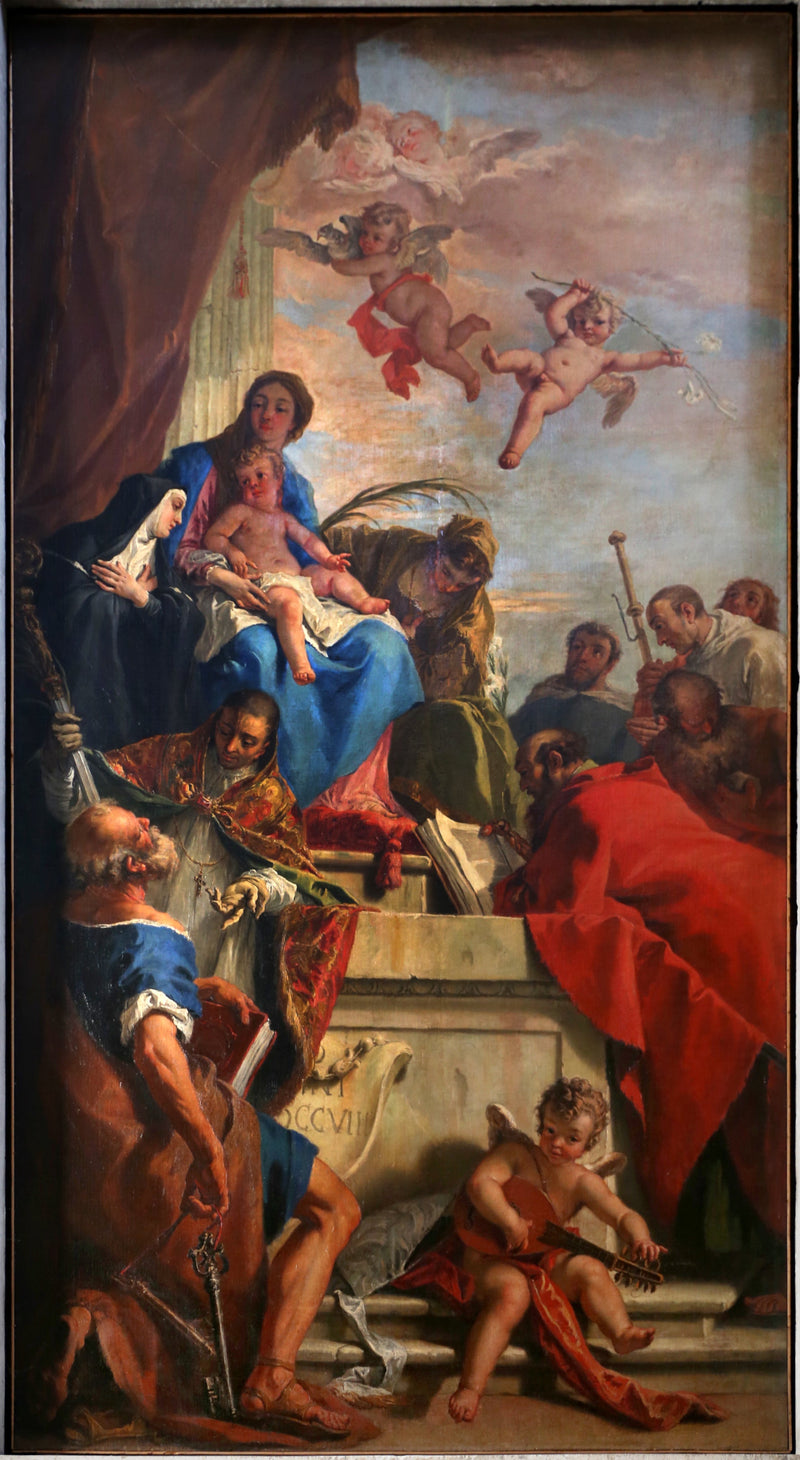 Madone med baby og helgener - Sebastiano Ricci