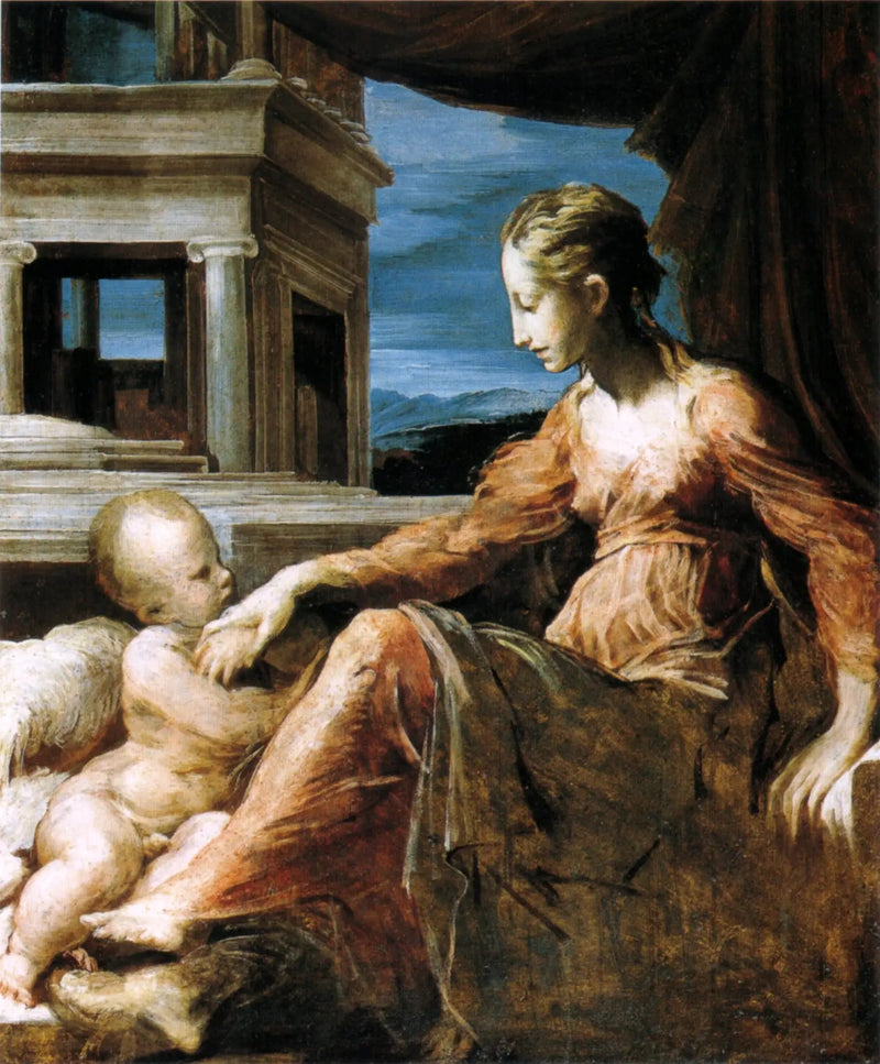 Madone med barnet - Parmigianino