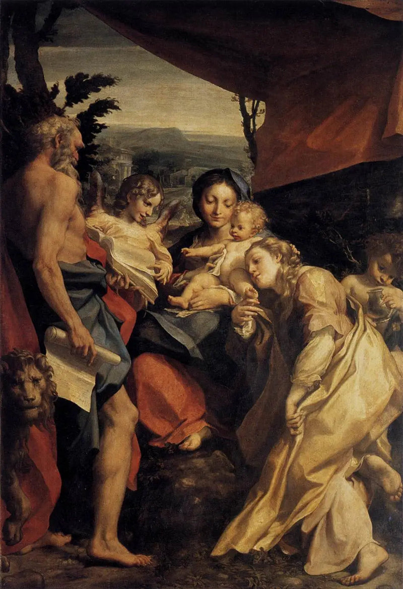 Madone af Sankt Jeronimus - Antonio da Correggio