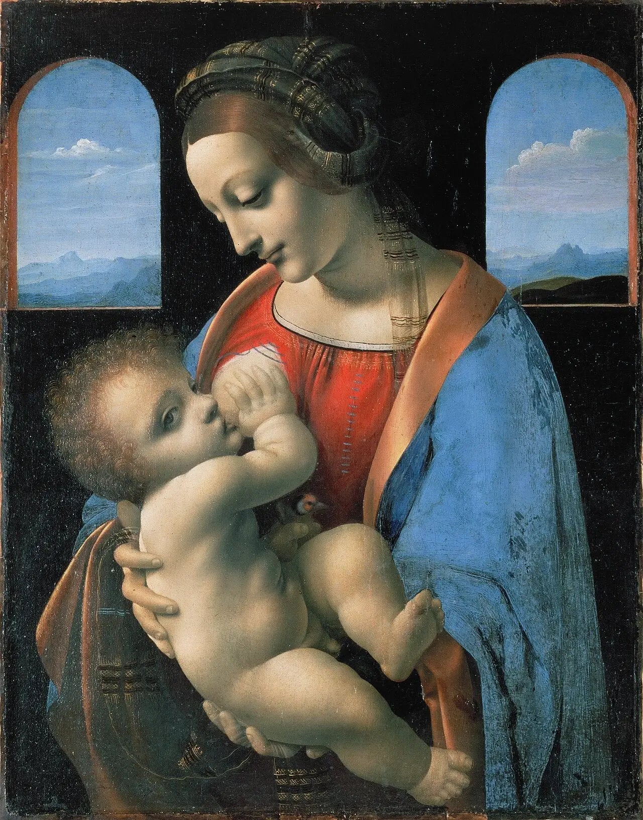 Reproduction du tableau « Madone Litta - Léonard de Vinci » par Alpha Reproduction en peinture à l’huile