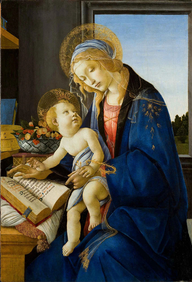 Madonnaen med bogen - Sandro Botticelli