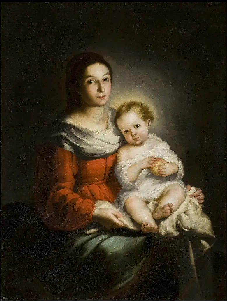 Madonna med et barn - Bartolomé Esteban Murillo