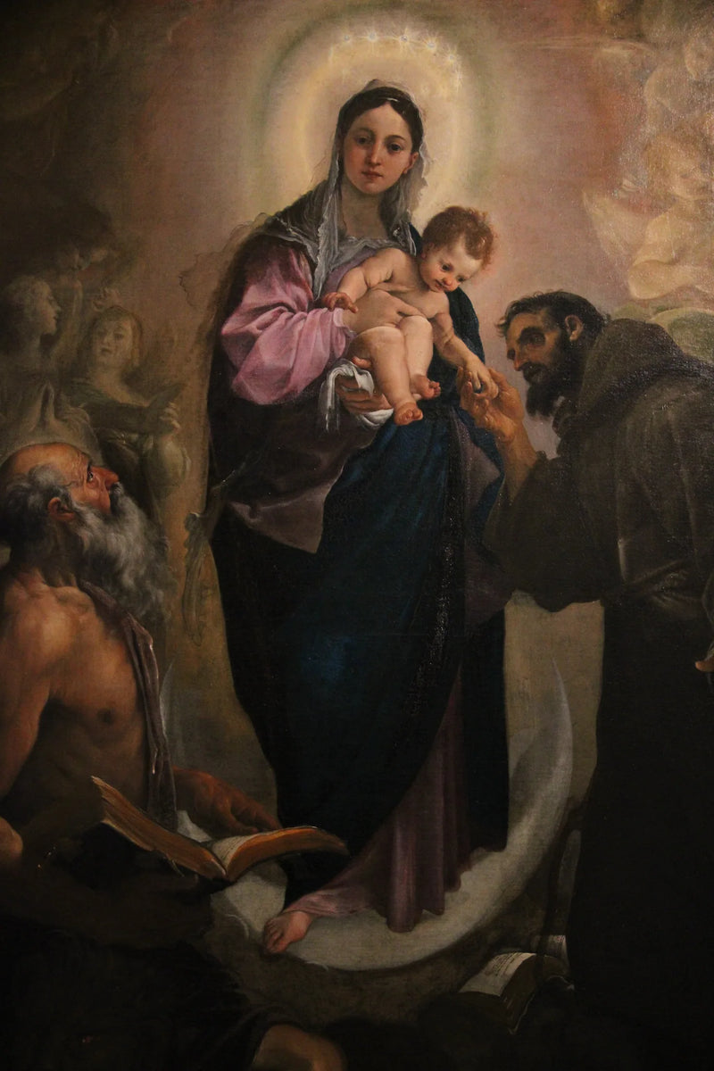 Madonna degli Scalzi med de hellige Frans og Jerome - Ludovico Carracci