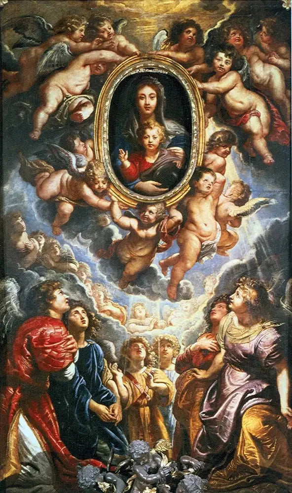 Madonna della Vallicella elsket af engle - Peter Paul Rubens
