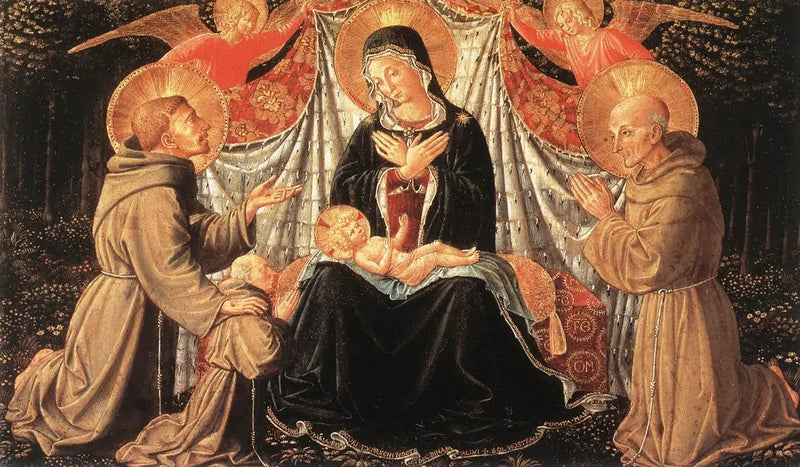Madonna med Barnet med St. Francis Bernardine, Fra Jacopo - Benozzo Gozzoli