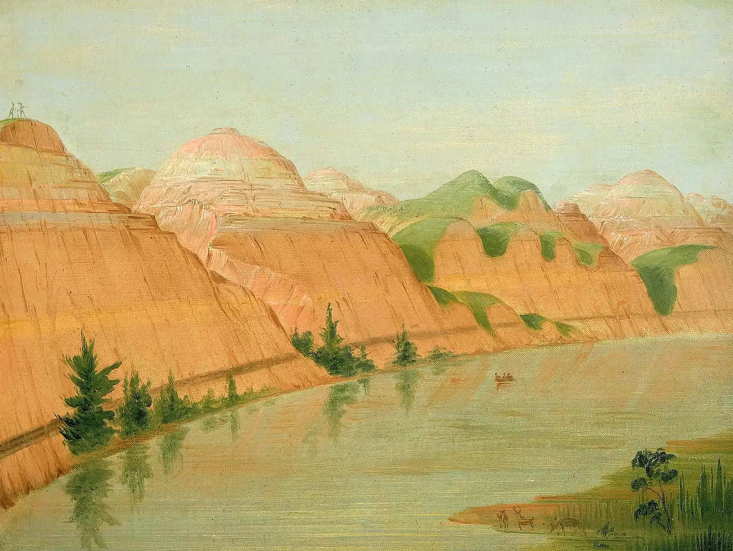 Magnifiques falaises d’argile à 1800 milles au-dessus de Saint-Louis - George Catlin - Alpha Reproduction