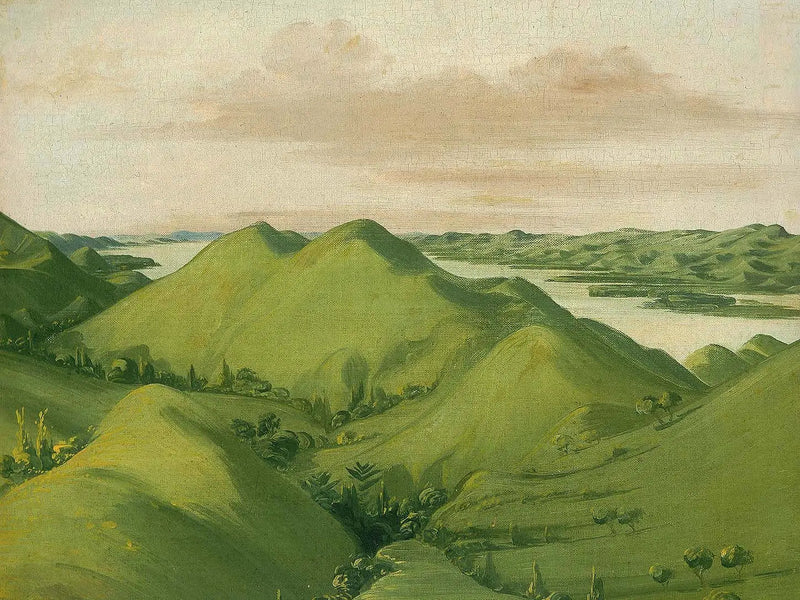 Magnifiques grønklædte klipper, 177 km over Saint-Louis - George Catlin