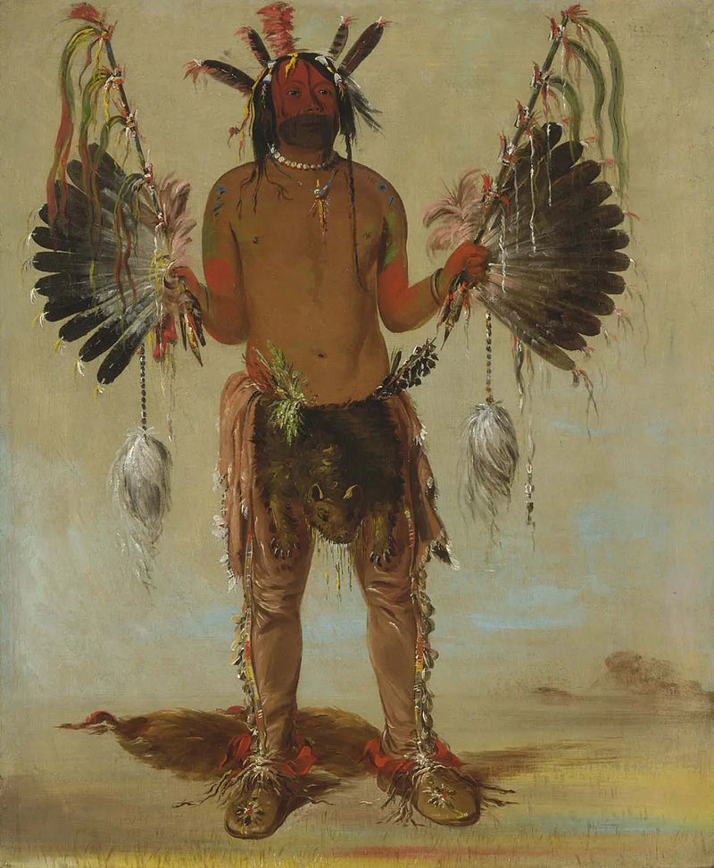 Mah-tó-he-ha, gammel bjørn, en helbreder - George Catlin
