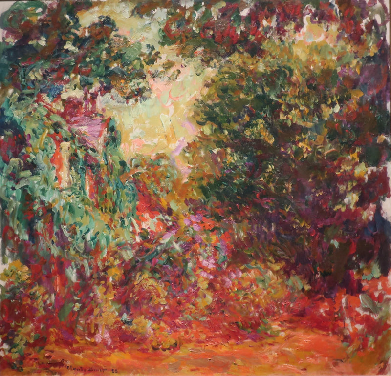 Kunstnerens Hus set fra rosenhaven - Claude Monet